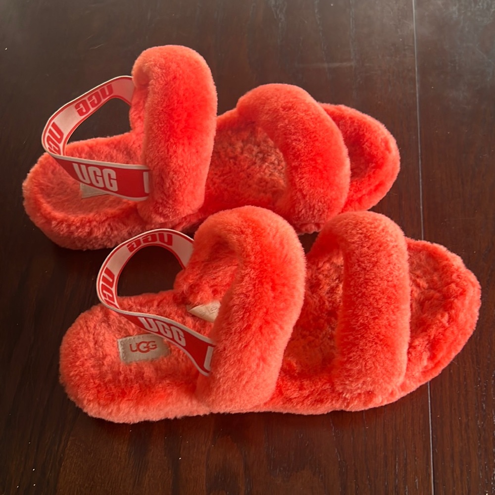 UGG Oh Yeah Slingback Slipper. Size 12. Lava Flow Color.